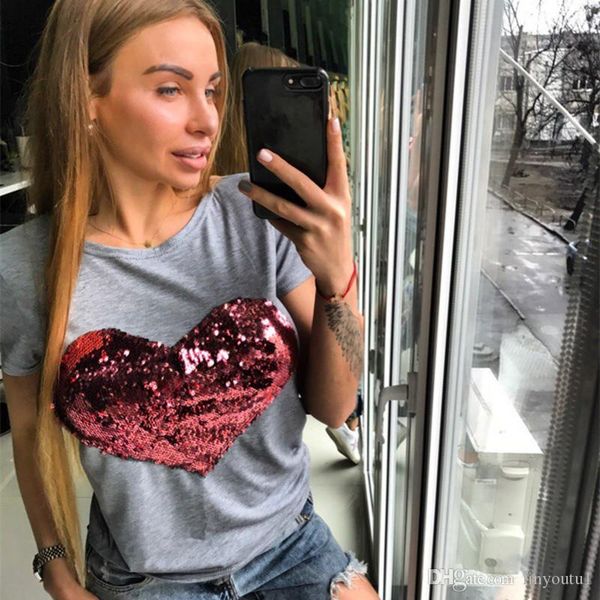 2020 lady womens t shirt heart sequins o neck long sleeve t shirt harajuku ladies streetwear women clothes tee shirt, White
2020 lady womens t shirt heart sequins o neck long sleeve t shirt harajuku ladies streetwear women clothes tee shirt, White
