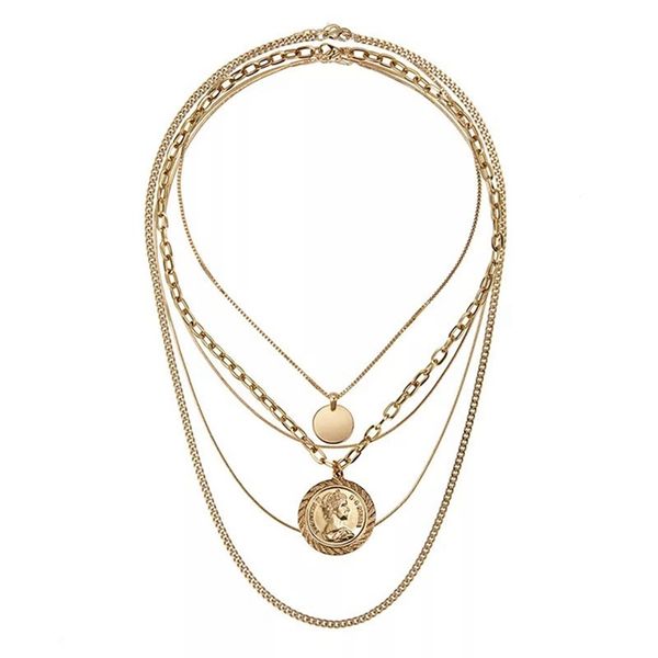 fashion hiphop necklace in europe and america student personality hip hop gold coin portrait ins multi-layer necklace, Silver
fashion hiphop necklace in europe and america student personality hip hop gold coin portrait ins multi-layer necklace, Silver