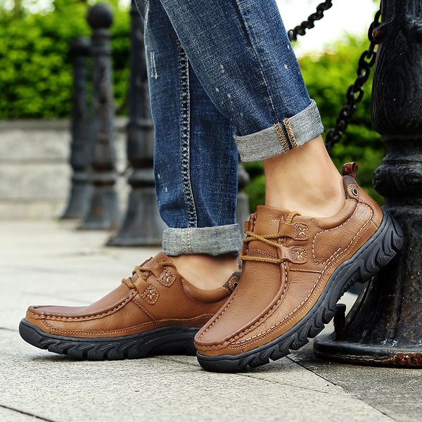 genuine leather mens walking shoes men outdoor dress footwear non-slip men's male cowhide loafers office sneakers, Black
genuine leather mens walking shoes men outdoor dress footwear non-slip men's male cowhide loafers office sneakers, Black