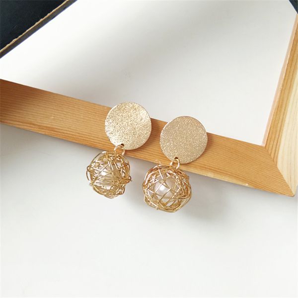 contracted and fashionable metal earrings weaving temperament pearl earrings net 2018 fashion jewelry wholesale, Silver
contracted and fashionable metal earrings weaving temperament pearl earrings net 2018 fashion jewelry wholesale, Silver