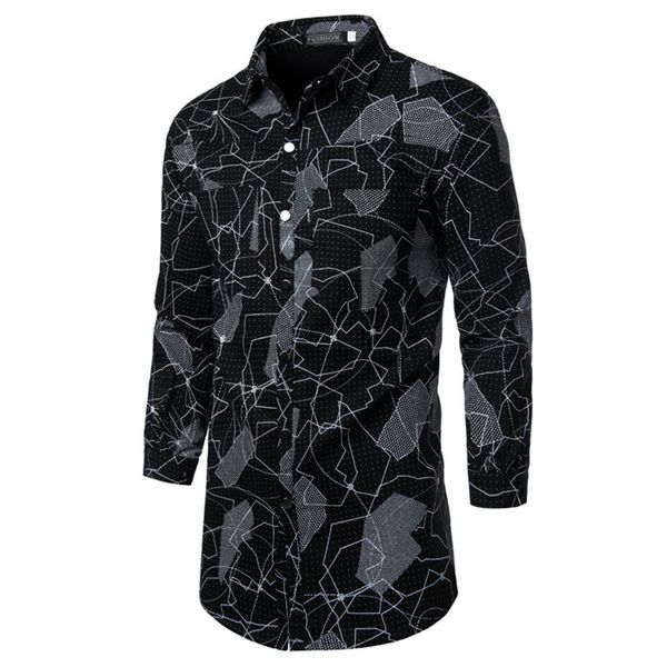 vintage mens casual shirts fashion loose 3d digital print mens designer long shirts casual males clothing, White;black
vintage mens casual shirts fashion loose 3d digital print mens designer long shirts casual males clothing, White;black