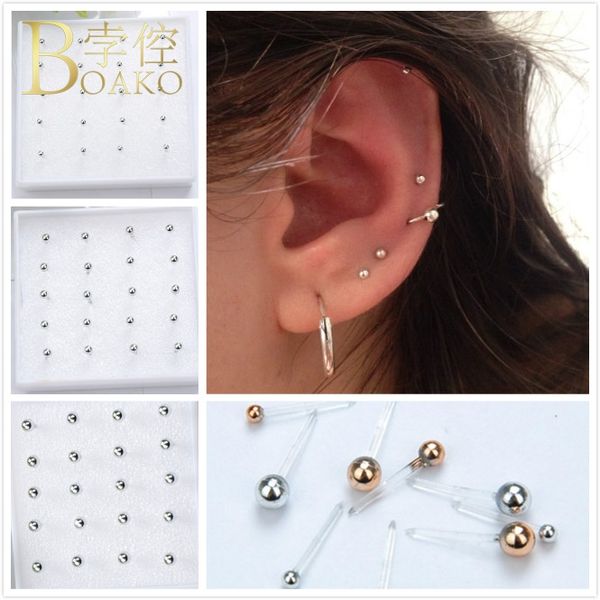 boako minimalism 10 pairs/set small bead ball stud earrings for women piercing earring plastic pierced ear bone earrings z5, Golden;silver
boako minimalism 10 pairs/set small bead ball stud earrings for women piercing earring plastic pierced ear bone earrings z5, Golden;silver