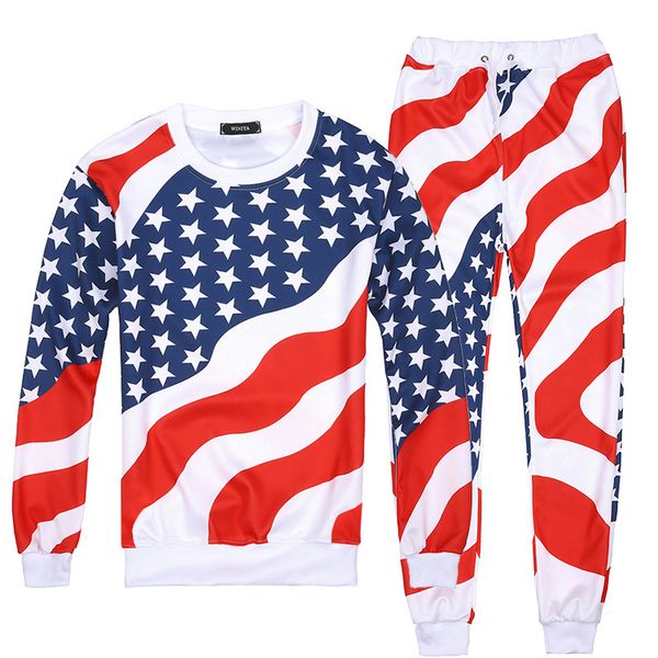 explosions of national flag pattern 3d sweater suit jogging pants class men's tracksuits, Gray
explosions of national flag pattern 3d sweater suit jogging pants class men's tracksuits, Gray