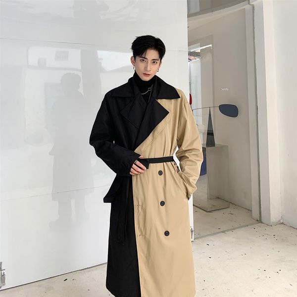 plus size wrap belt sashes patchwork black khaki contrast windbreaker long trench coat slim men woman streetwear fashion blazer, Tan;black
plus size wrap belt sashes patchwork black khaki contrast windbreaker long trench coat slim men woman streetwear fashion blazer, Tan;black