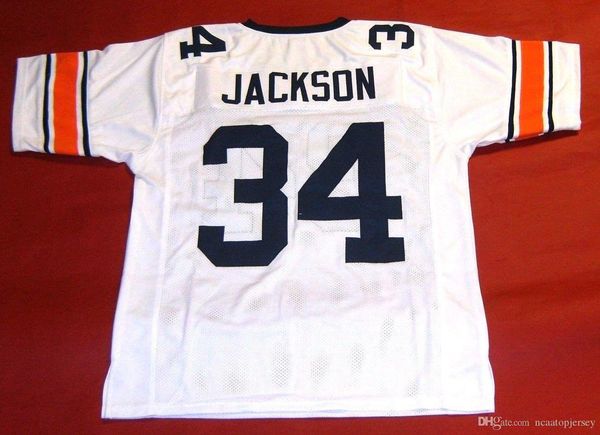 retro #34 bo jackson custom at white jersey heisman last one mens stitching college size s-5xl football jerseys, Black;red 
retro #34 bo jackson custom at white jersey heisman last one mens stitching college size s-5xl football jerseys, Black;red
