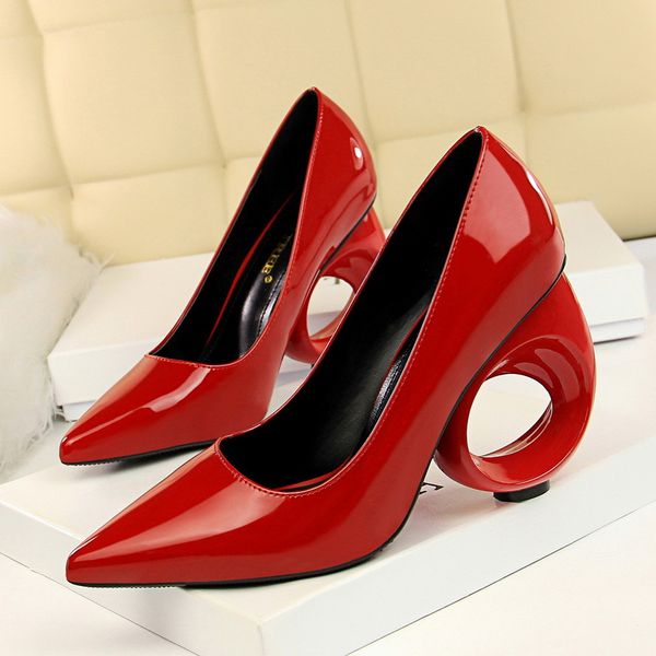 women pumps shoes strange style pu leather pointed toe slip-on 10cm high heel shallow party solid lady club women shoes, Black;white
women pumps shoes strange style pu leather pointed toe slip-on 10cm high heel shallow party solid lady club women shoes, Black;white