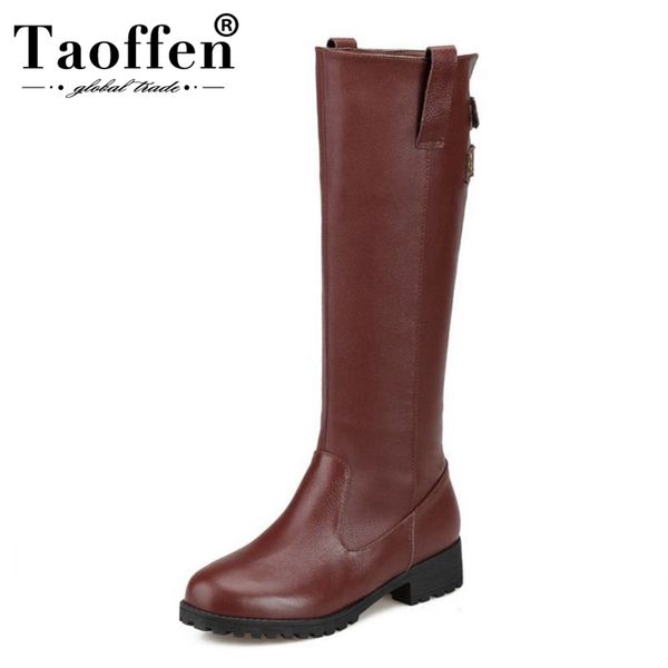 taoffen size 34-43 women boots round toe zipper real leather mid calf women winter shoes simple fashion woman footwear, Black
taoffen size 34-43 women boots round toe zipper real leather mid calf women winter shoes simple fashion woman footwear, Black