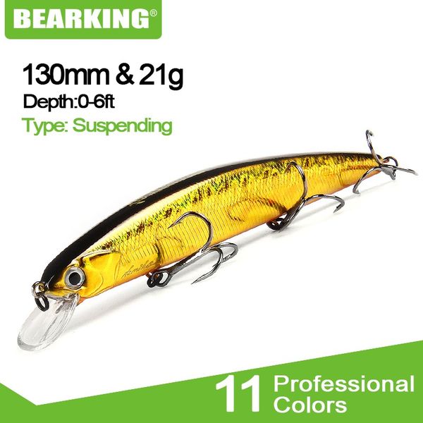 bearking for artificial fishing lures minnow quality wobblers baits 13cm 21g suspending model crankbaits popper
bearking for artificial fishing lures minnow quality wobblers baits 13cm 21g suspending model crankbaits popper