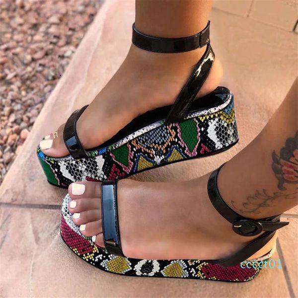 2020 summer women buckle strap sandals soft leather platform sandals women high heels wedge heels peep toe shoes lady 43 ct1, Black
2020 summer women buckle strap sandals soft leather platform sandals women high heels wedge heels peep toe shoes lady 43 ct1, Black