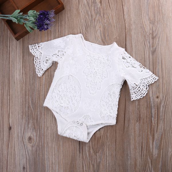 baby girls ruffles lace jumpsuit white romper long sleeve baby girl summer romper, Blue