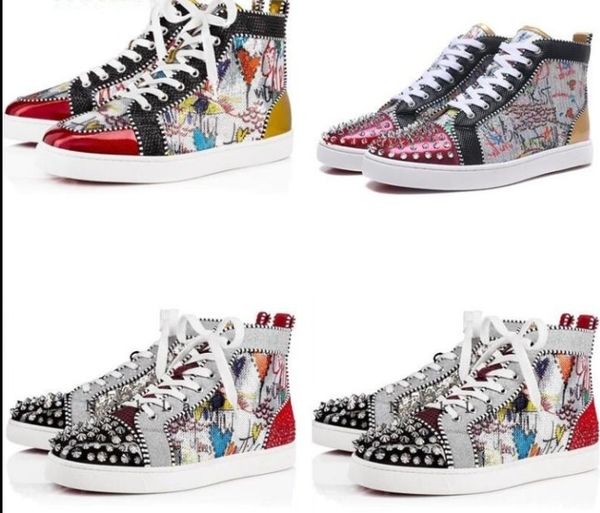 spikes high red-bottom pik pik studded sneakers shoes women men designer flat casual red sole autumn winter casual 35-46, Black
spikes high red-bottom pik pik studded sneakers shoes women men designer flat casual red sole autumn winter casual 35-46, Black