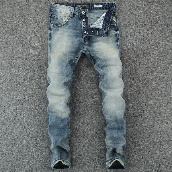 januarysnow men jeans light blue slim fit denim buttons pants classical simple jeans homme cotton brand jeans men fashion
januarysnow men jeans light blue slim fit denim buttons pants classical simple jeans homme cotton brand jeans men fashion