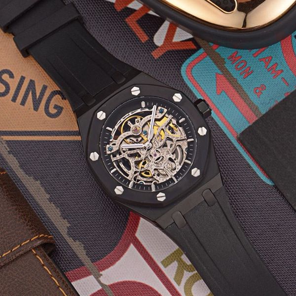 montre de luxe mens automatic mechanical movement 316l stainless steel case hollow movement black lettering black strap men's sports wa, Slivery;brown
montre de luxe mens automatic mechanical movement 316l stainless steel case hollow movement black lettering black strap men's sports wa, Slivery;brown