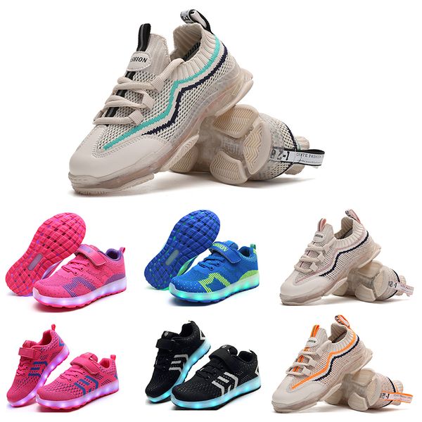 new arrival running shoes for boy and girl white pink black blue orange fashion boys girls led shoes sports sneakers 04, White;red
new arrival running shoes for boy and girl white pink black blue orange fashion boys girls led shoes sports sneakers 04, White;red