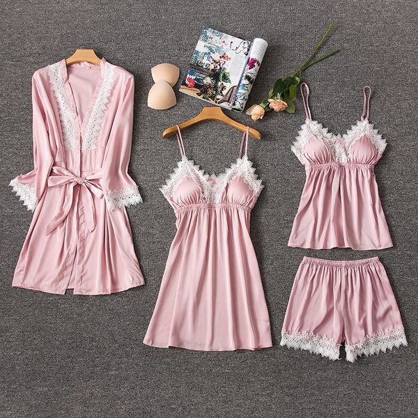 21acu summer belt chest pad v-collar white lace suspender nightdress home clothes four-piece home clothes pajamas four-piece pajamas fe, Blue;red
21acu summer belt chest pad v-collar white lace suspender nightdress home clothes four-piece home clothes pajamas four-piece pajamas fe, Blue;red