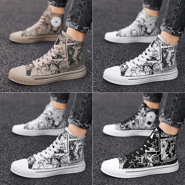 19 four seasons new style men hight-canvas shoes korean-style students wear-resistant shoes fashion popular men's, Black
19 four seasons new style men hight-canvas shoes korean-style students wear-resistant shoes fashion popular men's, Black