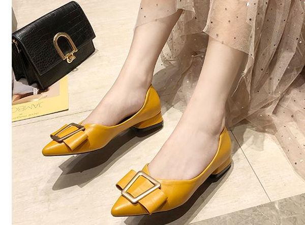 2019 women's shoes in spring and autumn with new style low heel pointed end bowknot @265, Black
2019 women's shoes in spring and autumn with new style low heel pointed end bowknot @265, Black