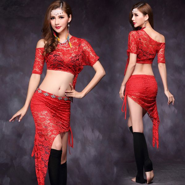 belly dance costume practice wear slim women new lace short skirt 2 pcs oriental dancing group practice training clothes new, Black;red
belly dance costume practice wear slim women new lace short skirt 2 pcs oriental dancing group practice training clothes new, Black;red