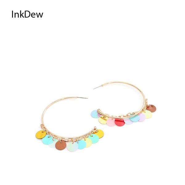charm inkdew colorful sequin earrings c-shaped creative fashion exaggerated personality hoop for women wedding jewelry, Golden
charm inkdew colorful sequin earrings c-shaped creative fashion exaggerated personality hoop for women wedding jewelry, Golden
