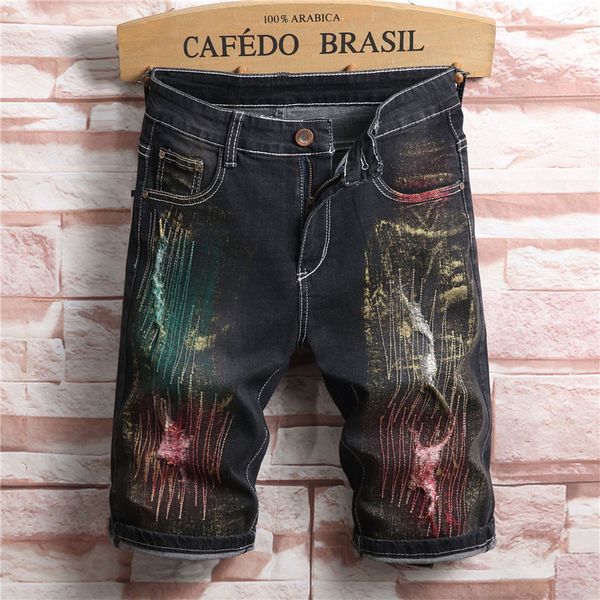 mens 2020 luxury designer short pants fashion slim summer knee length jeans elastic hole male jean, White;black
mens 2020 luxury designer short pants fashion slim summer knee length jeans elastic hole male jean, White;black