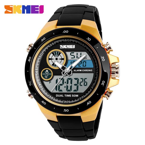 skmei outdoor sports watches quartz men fashion digital wristwatches dual display waterproof clock male relogio masculino 1429, Slivery;brown
skmei outdoor sports watches quartz men fashion digital wristwatches dual display waterproof clock male relogio masculino 1429, Slivery;brown
