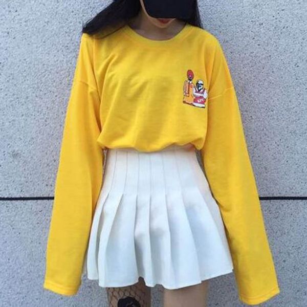 2019 yellow hoodies women girls korea style long sleeves fashion hip hop leisure cartoon sweatshirt, Black
2019 yellow hoodies women girls korea style long sleeves fashion hip hop leisure cartoon sweatshirt, Black