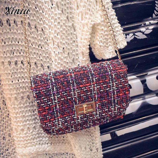 xiniu quality women's handbags vintage pouch bolsas feminina fashion wool striped chains flap bags crossbody shoulder bags
xiniu quality women's handbags vintage pouch bolsas feminina fashion wool striped chains flap bags crossbody shoulder bags