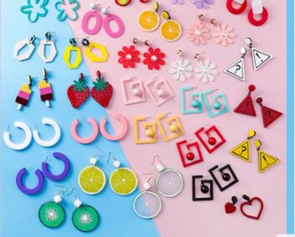 retro acrylic earrings flowers love heart fruits earring jewelry wedding party festival gifts 2019 new holiday beach earrings 1030, Golden;silver
retro acrylic earrings flowers love heart fruits earring jewelry wedding party festival gifts 2019 new holiday beach earrings 1030, Golden;silver