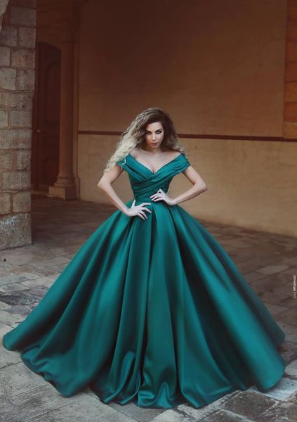 green stretch satin ball gown off shoulder prom dresses long yousef aljasmi dresses formal dresses evening plus size 2019, Black
green stretch satin ball gown off shoulder prom dresses long yousef aljasmi dresses formal dresses evening plus size 2019, Black