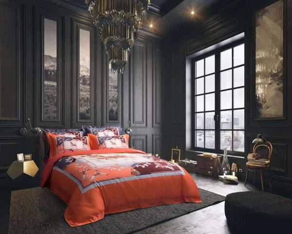 2019 new european bed cotton fashion simple horse style duvet cover sheet orange bedding set
2019 new european bed cotton fashion simple horse style duvet cover sheet orange bedding set