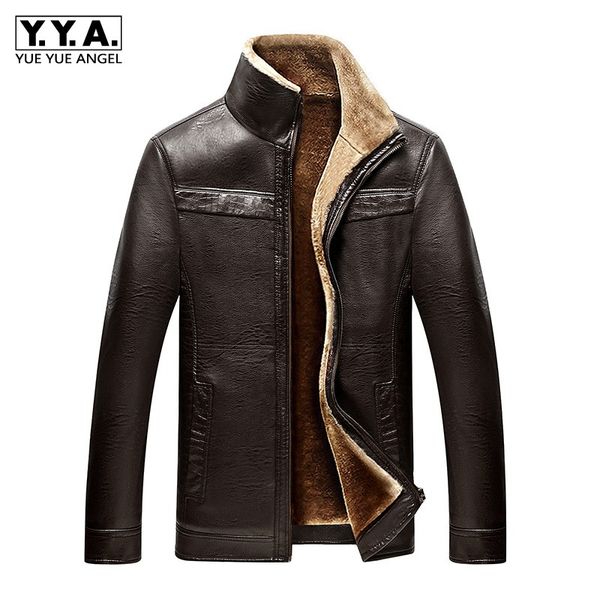 winter men thick warm fur lining pu leather jacket slim fit office work outwear coat brand motor biker windproof jacket big size, Black
winter men thick warm fur lining pu leather jacket slim fit office work outwear coat brand motor biker windproof jacket big size, Black