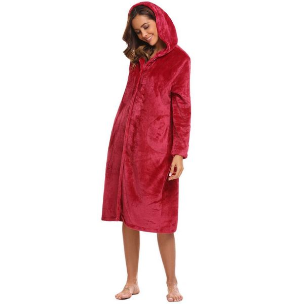 ekouaer women long hooded sleep robe sleepwear long sleeve soft plush bathrobe homewear female soft home clothes autumn winter, Black;red
ekouaer women long hooded sleep robe sleepwear long sleeve soft plush bathrobe homewear female soft home clothes autumn winter, Black;red