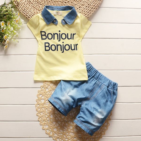 fashion baby boys summer removable denim lapel clothes suit kids letter t shirt jean shorts suit children leisure clothing sets, White
fashion baby boys summer removable denim lapel clothes suit kids letter t shirt jean shorts suit children leisure clothing sets, White