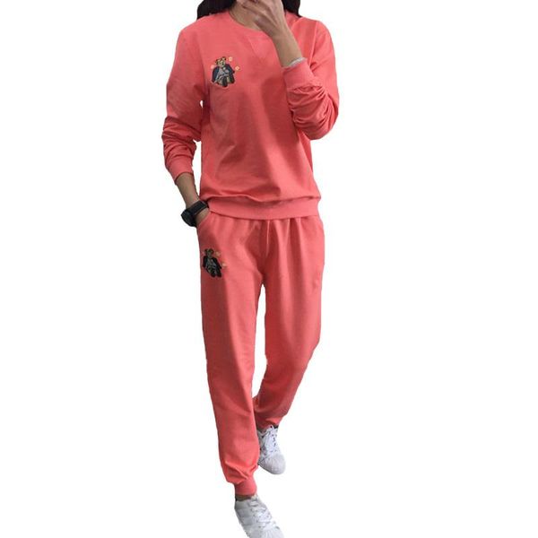 women tracksuit autumn winter casual o neck sportwear long sleeve 2 piece pants sets embroidery sweat suits female designer, Gray
women tracksuit autumn winter casual o neck sportwear long sleeve 2 piece pants sets embroidery sweat suits female designer, Gray