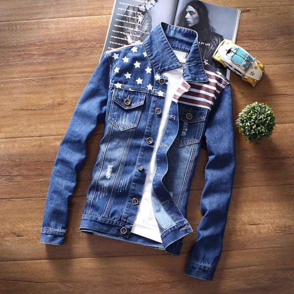 mens jean jackets 2019 new arrival fashion men casual denim jacket men slim stand collar jackets cotton blend size s-2xl wholesale, Black;brown 
mens jean jackets 2019 new arrival fashion men casual denim jacket men slim stand collar jackets cotton blend size s-2xl wholesale, Black;brown