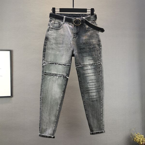 women's jeans 2021 contrast color stitching loose thin rhinestone harem pants women, Blue
women's jeans 2021 contrast color stitching loose thin rhinestone harem pants women, Blue
