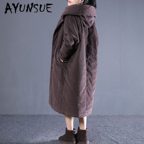 ayunsue autumn winter coat women vintage oversized parka women long cotton liner jacket manteau femme 6687 yy1449, Black
ayunsue autumn winter coat women vintage oversized parka women long cotton liner jacket manteau femme 6687 yy1449, Black