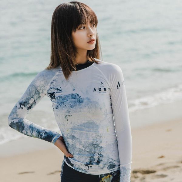 nu-june women long sleeve rashguard swimwear ink print surfing running shirt quick dry biking rash guard upf50+ swimsuit
nu-june women long sleeve rashguard swimwear ink print surfing running shirt quick dry biking rash guard upf50+ swimsuit