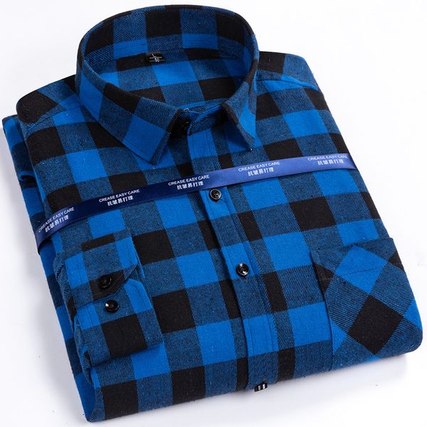 men's cotton plaid checkered long sleeve brushed shirts single chest pocket casual standard-fit thick comfortable gingham shirts, White;black
men's cotton plaid checkered long sleeve brushed shirts single chest pocket casual standard-fit thick comfortable gingham shirts, White;black