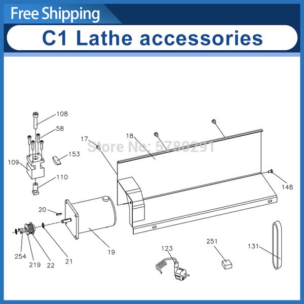 motor pulley/timing belt m1.5x83x10mm/motor carbon brush (pair)/sieg c1 lathe tool holder/rocker tool post assembly
motor pulley/timing belt m1.5x83x10mm/motor carbon brush (pair)/sieg c1 lathe tool holder/rocker tool post assembly