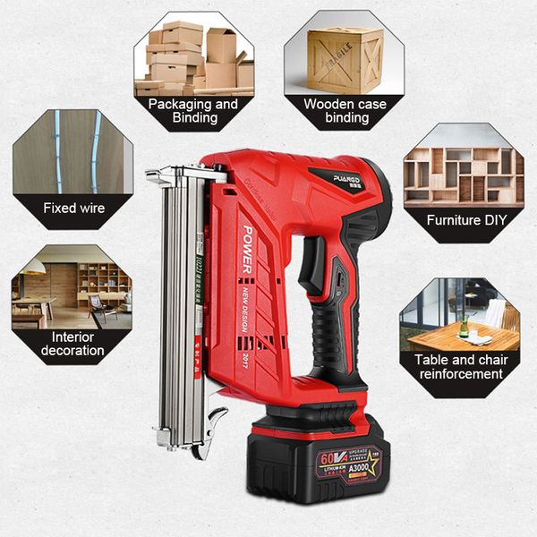 dutooportable rechargeable lithium battery nail gun woodworking power tools straight nail u optional stapler
dutooportable rechargeable lithium battery nail gun woodworking power tools straight nail u optional stapler