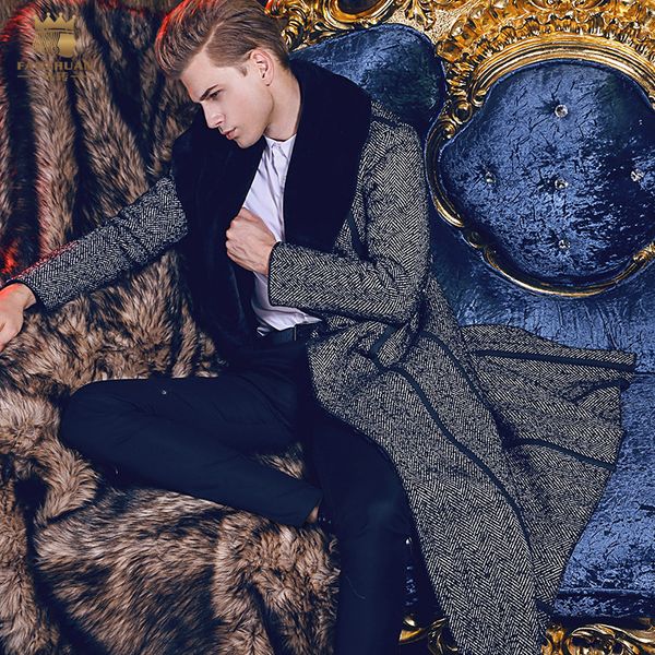 fanzhuan new style 2017 fashion casual man male winter men's man long slim warm coat 710109 hair collar collar, Black
fanzhuan new style 2017 fashion casual man male winter men's man long slim warm coat 710109 hair collar collar, Black