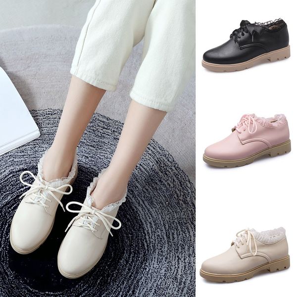 winter women's casual shoes shoes flat platform round toe ladies single round toe lace-up leather combat, Black
winter women's casual shoes shoes flat platform round toe ladies single round toe lace-up leather combat, Black