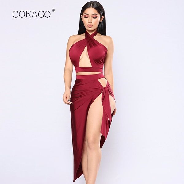cokago off shoulder bandage two piece dress set 2019 backless sleeveless summer beach 2 piece sets women red halter club outfits, White
cokago off shoulder bandage two piece dress set 2019 backless sleeveless summer beach 2 piece sets women red halter club outfits, White