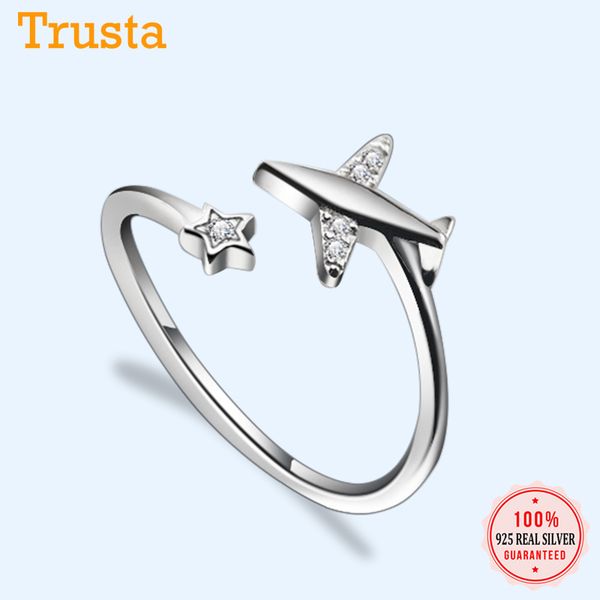 trusta 925 silver plane ring cz opening fashion jewelry pure 100% 925 sterling silver finger rings gift for friends ds1714, Golden;silver
trusta 925 silver plane ring cz opening fashion jewelry pure 100% 925 sterling silver finger rings gift for friends ds1714, Golden;silver