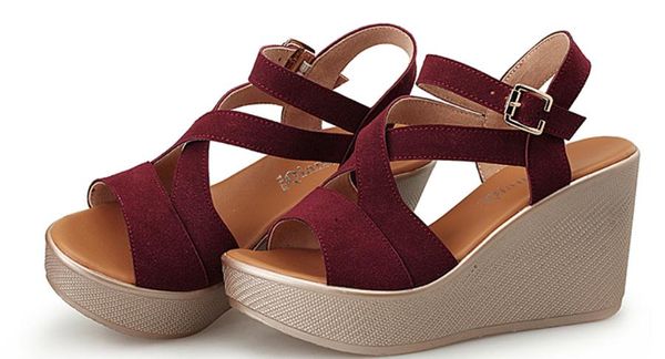 2019 women's sandals in summer with new style slope heel thick bottom waterproof table @172, Black
2019 women's sandals in summer with new style slope heel thick bottom waterproof table @172, Black