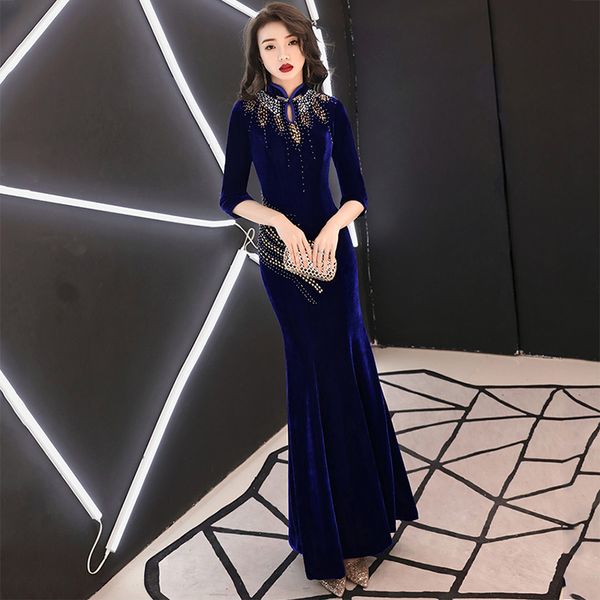 navy blue handmade beads qipao chinese women party dress bling elegant mermaid dresses cheongsam vintage button vestidos, Red
navy blue handmade beads qipao chinese women party dress bling elegant mermaid dresses cheongsam vintage button vestidos, Red