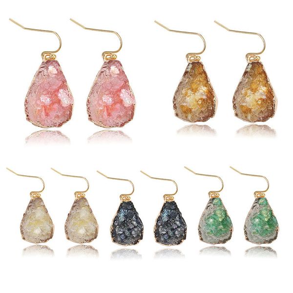 diy irregular resin stone gold plated dangle earrings for women girl fashion party club decor jewelry, Silver
diy irregular resin stone gold plated dangle earrings for women girl fashion party club decor jewelry, Silver