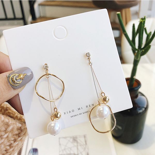 geometric irregular circle simulated pearl long drop earrings women simple design gold color round dangle earring jewelry a799, Silver
geometric irregular circle simulated pearl long drop earrings women simple design gold color round dangle earring jewelry a799, Silver