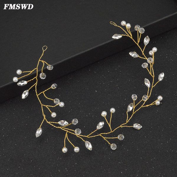 fmswd fashion gold crystal hair band bride hair accessories pearl band wedding head chain handmade jewelry ladies headwear, Golden;white
fmswd fashion gold crystal hair band bride hair accessories pearl band wedding head chain handmade jewelry ladies headwear, Golden;white